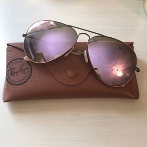 Purple reflective lens Raybans